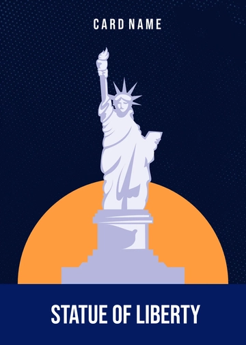 Free American Trading Card Template to Edit Online