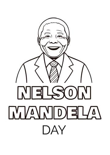Free Nelson Mandela Cartoon Drawing Template to Edit Online