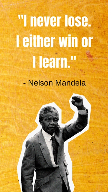 Free Nelson Mandela Failure Quote Template to Edit Online