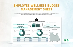 Employee Wellness Budget Management Sheet Template