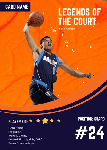 Free Player Trading Card Template to Edit Online