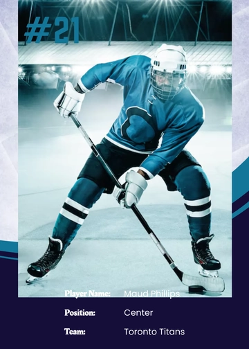 Free Hockey Trading Card Template to Edit Online
