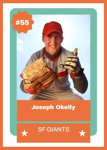 Free Retro Baseball Card Template to Edit Online