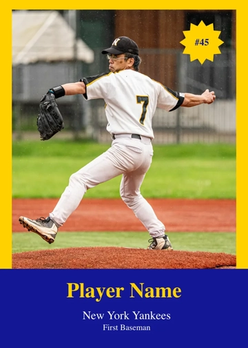 Free Classic Baseball Card Template to Edit Online