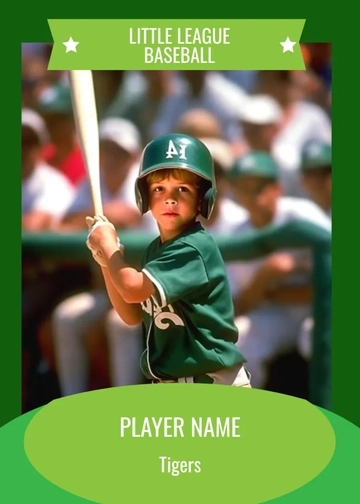 Free Little League Baseball Card Template to Edit Online