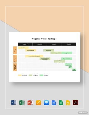 Corporate Website Roadmap Template
