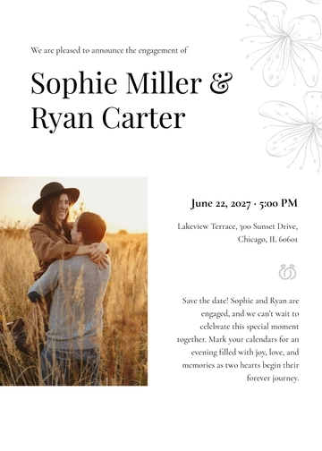 Free Save the Date Engagement Party Invitation Template to Edit Online