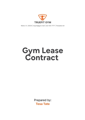 Free Gym Lease Contract Template to Edit Online