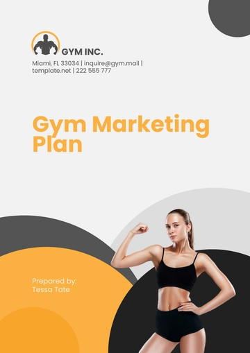 Free Gym Marketing Plan Template to Edit Online