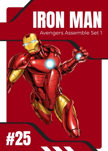 Free Avengers Trading Card Template to Edit Online