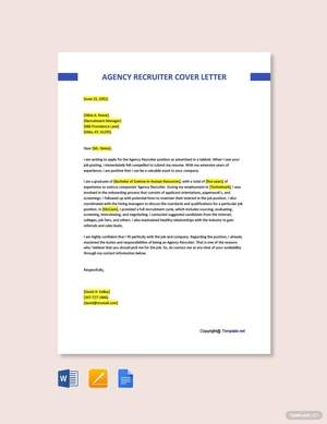 Agency Recruiter Cover Letter