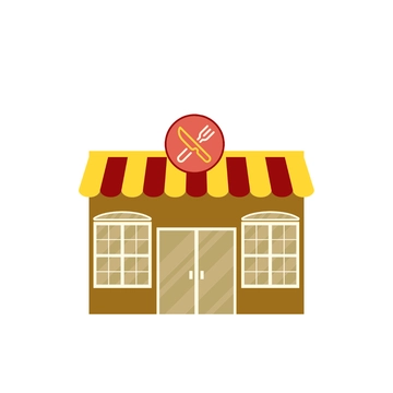 Free Restaurant Building Clipart to Edit Online