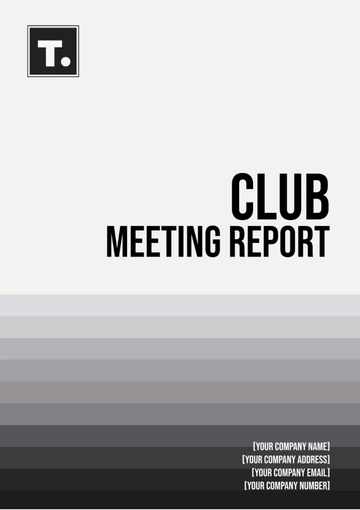 Free Club Meeting Report Template to Edit Online