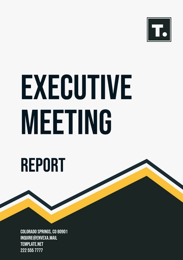Free Executive Meeting Report Template to Edit Online