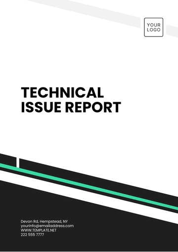 Free Technical Issue Report Template to Edit Online
