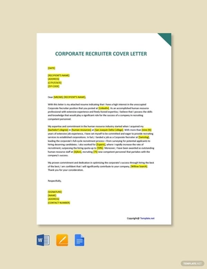 Corporate Recruiter Cover Letter
