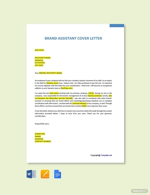 Brand Assistant Cover Letter