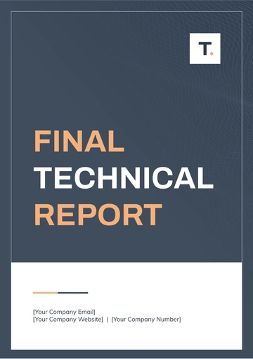 Free Final Technical Report Template to Edit Online