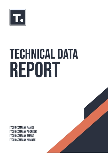 Free Technical Data Report Template to Edit Online