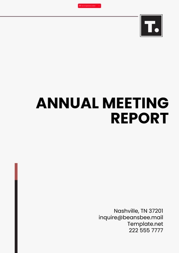 Free Annual Meeting Report Template to Edit Online