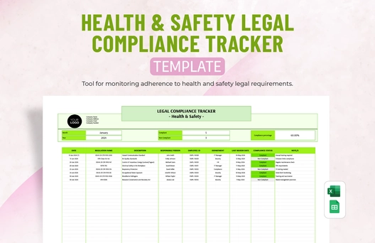 Health & Safety Legal Compliance Tracker Template