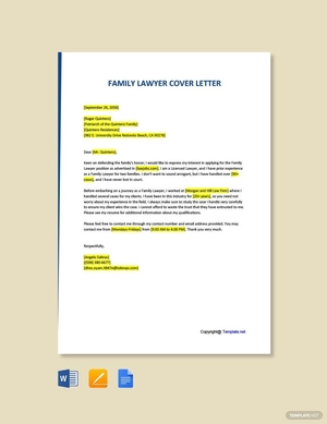 Family Lawyer Cover Letter