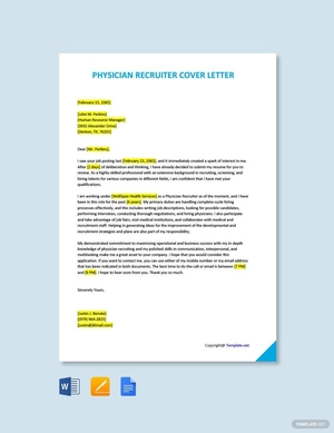 Physician Recruiter Cover Letter