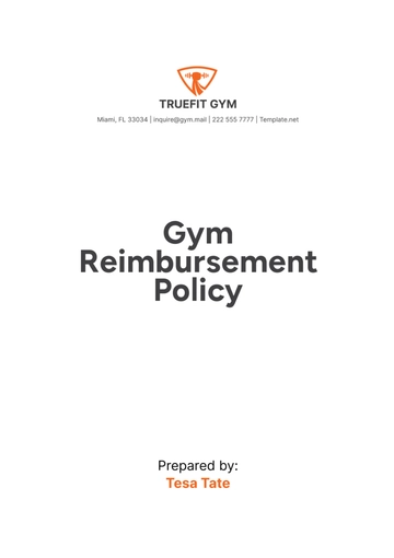 Free Gym Reimbursement Policy Template to Edit Online