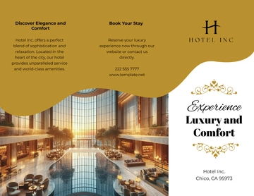 Free Hotel Trifold Brochure Template to Edit Online