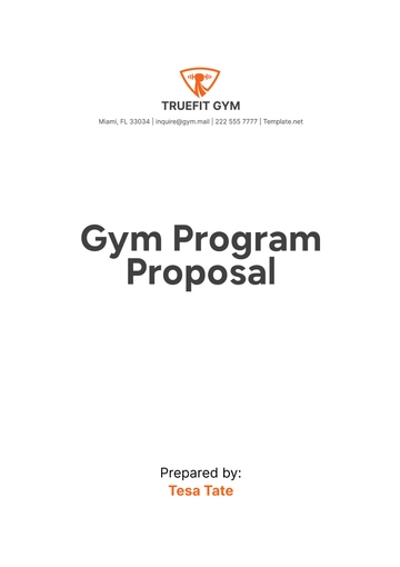 Free Gym Program Proposal Template to Edit Online