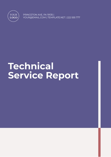 Free Technical Service Report Template to Edit Online