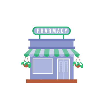 Free Pharmacy Building Clipart to Edit Online