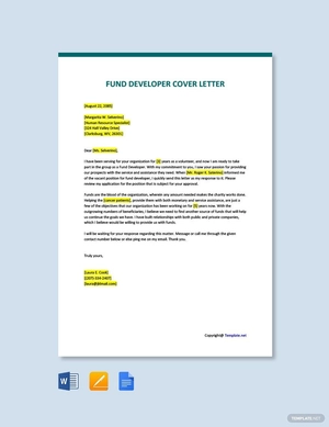 Fund Developer Cover Letter Template
