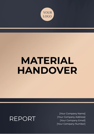 Free Material Handover Report Template to Edit Online