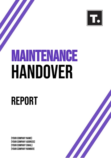 Free Maintenance Handover Report Template to Edit Online