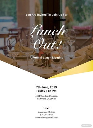Formal Lunch Invitation Template
