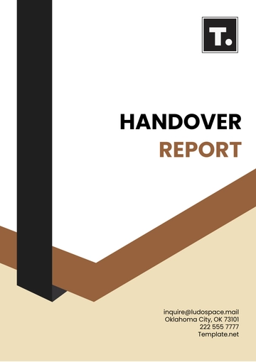 Free Handover Report Template to Edit Online