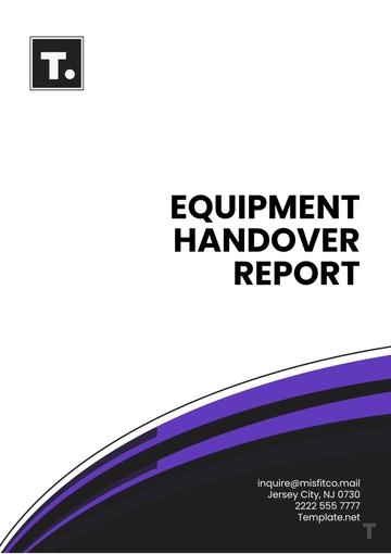 Free Equipment Handover Report Template to Edit Online