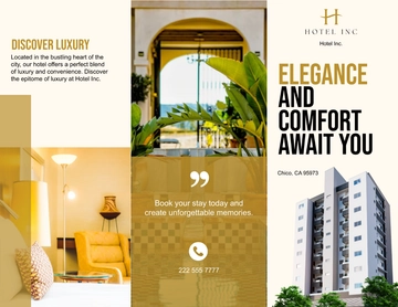 Free Hotel Advertising Brochure Template to Edit Online