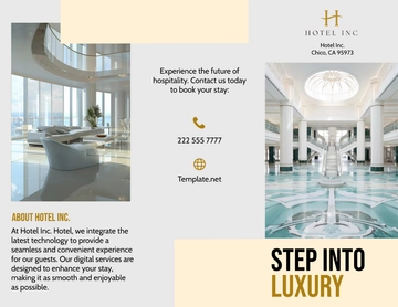 Free Hotel Digital Brochure Template to Edit Online