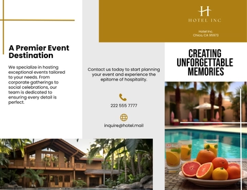 Free Hotel Event Brochure Template to Edit Online