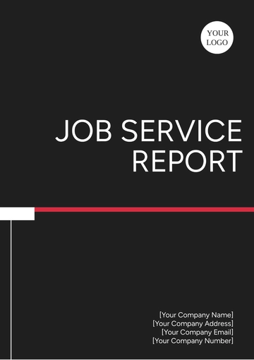 Free Job Service Report Template to Edit Online