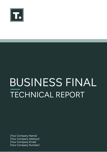 Free Business Final Technical Report Template to Edit Online