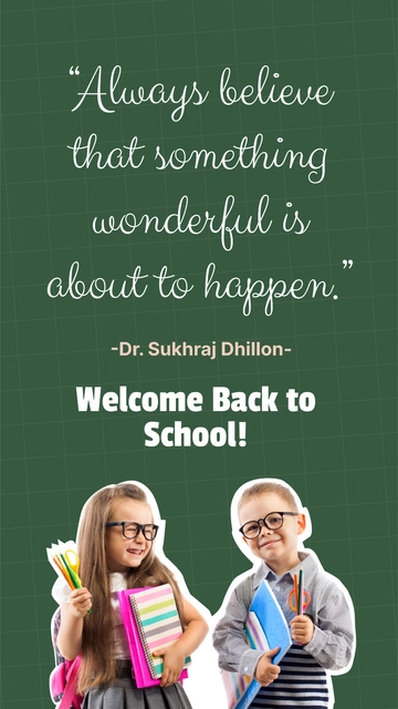 Free Back to School Quote for Kids Template to Edit Online