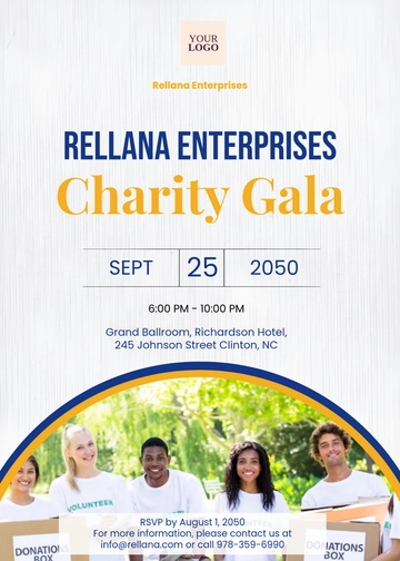 Free Company Charity Event Invitation Template to Edit Online