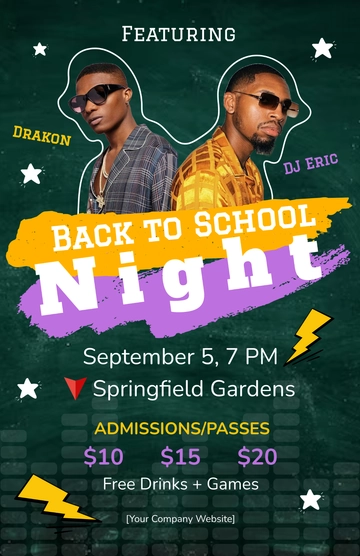 Free Back to School Night Poster Template to Edit Online