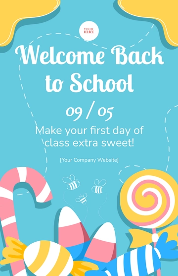 Free Back to School Candy Poster Template to Edit Online