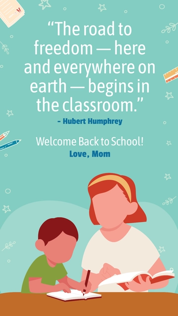 Free Back to School Quote from Mom Template to Edit Online