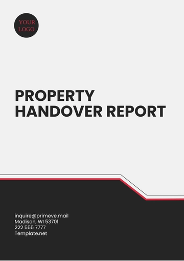 Free Property Handover Report Template to Edit Online