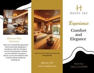 Free Hotel Room Brochure Template to Edit Online